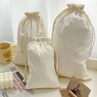 Canvas Pouch Customized Dustproof Storage Drawstring Rice Canvas Packaging Bag Wholesale Canvas Bag Customized Printed Logo main image 4