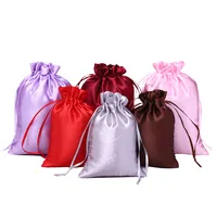 Satin Cloth Drawstring Bag Drawstring Cosmetic Storage Bag Jewelry Artificial Silk Satin Cloth Packaging Bag Customization main image 1