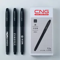 Pen High-End Frosted Business Signature Pen Custom Logo Good-looking Black Pen Ball Pen Gel Pen Advertising Marker Custom main image 2