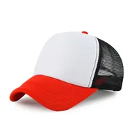 Color Matching Sponge Mesh Cap Printed Logo Advertising Cap Factory Wholesale Tourist Hat Parent-Child Sun-Poof Peaked Cap Baseball Cap main image 3