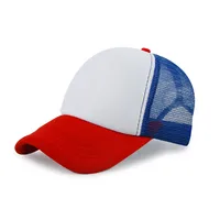 Color Matching Sponge Mesh Cap Printed Logo Advertising Cap Factory Wholesale Tourist Hat Parent-Child Sun-Poof Peaked Cap Baseball Cap main image 4