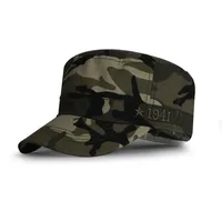 Flat-Top Hat Customized Logo Embroidery Military Training Camouflage Hat Property Security Peaked Cap Sun Protection Military Cap Factory Wholesale main image 1