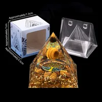Retro Classic Style Pyramid Resin Epoxy Gravel Crystal Pyramid Decoration Artificial Decorations main image 3