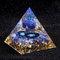 Retro Classic Style Pyramid Resin Epoxy Gravel Crystal Pyramid Decoration Artificial Decorations sku image 5