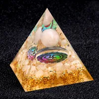 Retro Classic Style Pyramid Resin Epoxy Gravel Crystal Pyramid Decoration Artificial Decorations sku image 8