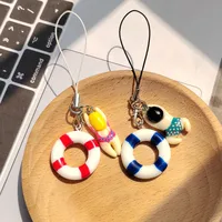1 Piece Cute Multicolor Alloy Resin Unisex Stretch Adjustable Bag Pendant Mobile Phone Chain Keychain main image 1
