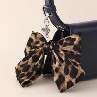 1 Piece Casual Simple Style Bow Knot Leopard Alloy Polyester Bag Pendant Keychain main image 1