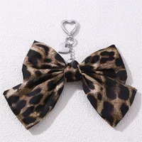 1 Piece Casual Simple Style Bow Knot Leopard Alloy Polyester Bag Pendant Keychain main image 5