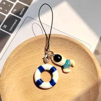1 Piece Cute Multicolor Alloy Resin Unisex Stretch Adjustable Bag Pendant Mobile Phone Chain Keychain sku image 1