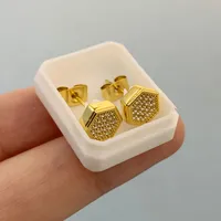 1 Pair Elegant Lady Simple Style Pentagram Round Butterfly 304 Stainless Steel Ear Studs sku image 1