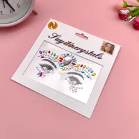 Children's Music Festival Makeup Special Effects Eye Face Water Drill Stickers Corner Eye Eyebrow Heart Stickers Performance sku image 1