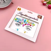 Children's Music Festival Makeup Special Effects Eye Face Water Drill Stickers Corner Eye Eyebrow Heart Stickers Performance sku image 3