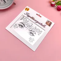 Children's Music Festival Makeup Special Effects Eye Face Water Drill Stickers Corner Eye Eyebrow Heart Stickers Performance sku image 9