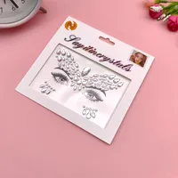 Children's Music Festival Makeup Special Effects Eye Face Water Drill Stickers Corner Eye Eyebrow Heart Stickers Performance sku image 11