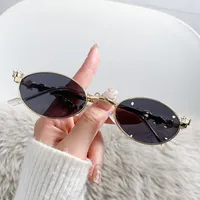 New Y2K Middle Ancient Style Heavy Industry Diamond-encrusted Fashion Metal European And American Style Sunscreen Sunglasses Anti-blue Light Flat Glasses sku image 1