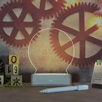 Transparent Glowing Acrylic Message Board Erasable Writing Desk Top Memo Reminder Whiteboard Home Use Business Supplies sku image 10