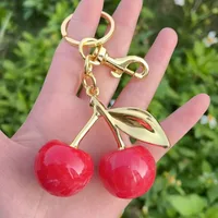 1 Pc/Package Sweet Simple Style Cherry Copper Polishing Unisex Keychain main image 3