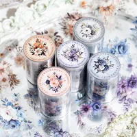 1 Set Plant Flowers School PET Retro Maximalism Artistic Adhesive Tape main image 9