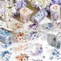 1 Set Plant Flowers School PET Retro Maximalism Artistic Adhesive Tape main image 8