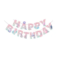 New Cartoon Mermaid Children's Birthday Disposable Cutlery Set Includes Knife Fork Spoon Paper Cup Napkin Paper Plate sku image 16