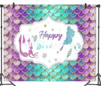New Cartoon Mermaid Children's Birthday Disposable Cutlery Set Includes Knife Fork Spoon Paper Cup Napkin Paper Plate sku image 21