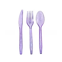 New Cartoon Mermaid Children's Birthday Disposable Cutlery Set Includes Knife Fork Spoon Paper Cup Napkin Paper Plate sku image 7