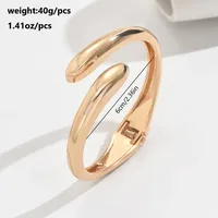 Casual Commute Solid Color Alloy Copper Women's Bangle sku image 4