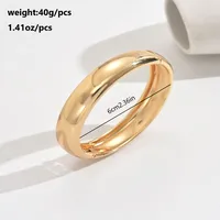 Casual Commute Solid Color Alloy Copper Women's Bangle sku image 6