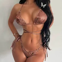 Women's Solid Color 2 Pieces Set Swimwear main image 3