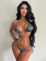 Women's Solid Color 2 Pieces Set Swimwear sku image 7