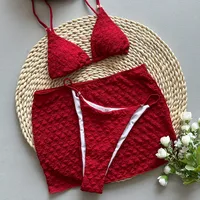 Women's Casual Sexy Solid Color 3 Pieces Set Swimwear main image 2