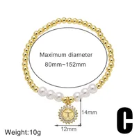 Lady Ethnic Style Simple Style Virgin Mary Copper Inlay Zircon 18K Gold Plated Unisex Bracelets sku image 3