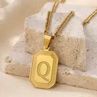 IG Style Letter 304 Stainless Steel Women's Pendant Necklace sku image 14