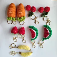 1 Piece Simple Style Fruit Yarn Bag Pendant Keychain main image 1
