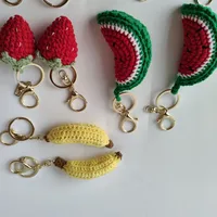 1 Piece Simple Style Fruit Yarn Bag Pendant Keychain main image 3