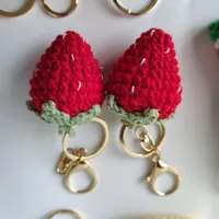 1 Piece Simple Style Fruit Yarn Bag Pendant Keychain main image 4