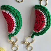1 Piece Simple Style Fruit Yarn Bag Pendant Keychain sku image 1
