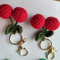 1 Piece Simple Style Fruit Yarn Bag Pendant Keychain sku image 2