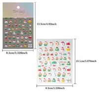 Cartoon Style Cute Christmas Christmas Hat Christmas Tree Santa Claus Nail Stickers Nail Decoration Accessories main image 2