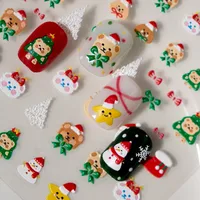 Cartoon Style Cute Christmas Christmas Hat Christmas Tree Santa Claus Nail Stickers Nail Decoration Accessories main image 6