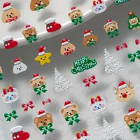 Cartoon Style Cute Christmas Christmas Hat Christmas Tree Santa Claus Nail Stickers Nail Decoration Accessories main image 7