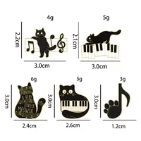 Cartoon Style Cat Alloy Plating Unisex Brooches main image 8