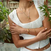 IG Style Heart Shape 304 Stainless Steel Mixed Metal Plating Unisex Pendant Necklace main image 2