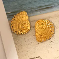 1 Pair Marine Style Beach Conch 304 Stainless Steel 18K Gold Plated Ear Studs main image 7