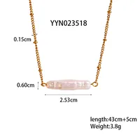 Vintage Style Geometric 304 Stainless Steel 18K Gold Plated Women's Pendant Necklace main image 2
