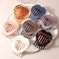 Women's Simple Style Solid Color Plastic Stoving Varnish Hair Claws main image 1