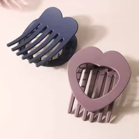 Women's Simple Style Solid Color Plastic Stoving Varnish Hair Claws main image 2