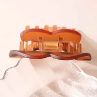 Women's Simple Style Solid Color Plastic Stoving Varnish Hair Claws main image 3