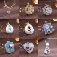 Streetwear Commute Moon Heart Shape Flower 201 Stainless Steel Copper Inlay Artificial Pearls Zircon Women's Pendant Necklace main image 1