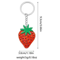 1 Piece Pastoral Cherry Strawberry Grape Acrylic Bag Pendant Keychain main image 2